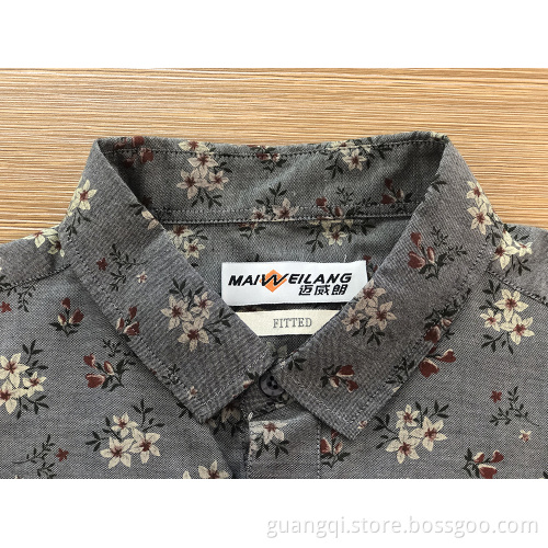 Male TC long sleeve print shirt